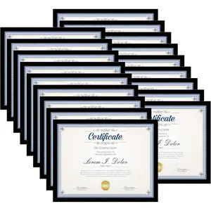 8.5x11 Picture Frame Set of 18,Black 8.5x11 Photo Frames Bulk for Document Certificate Award Diploma, Wall or Tabletop Display