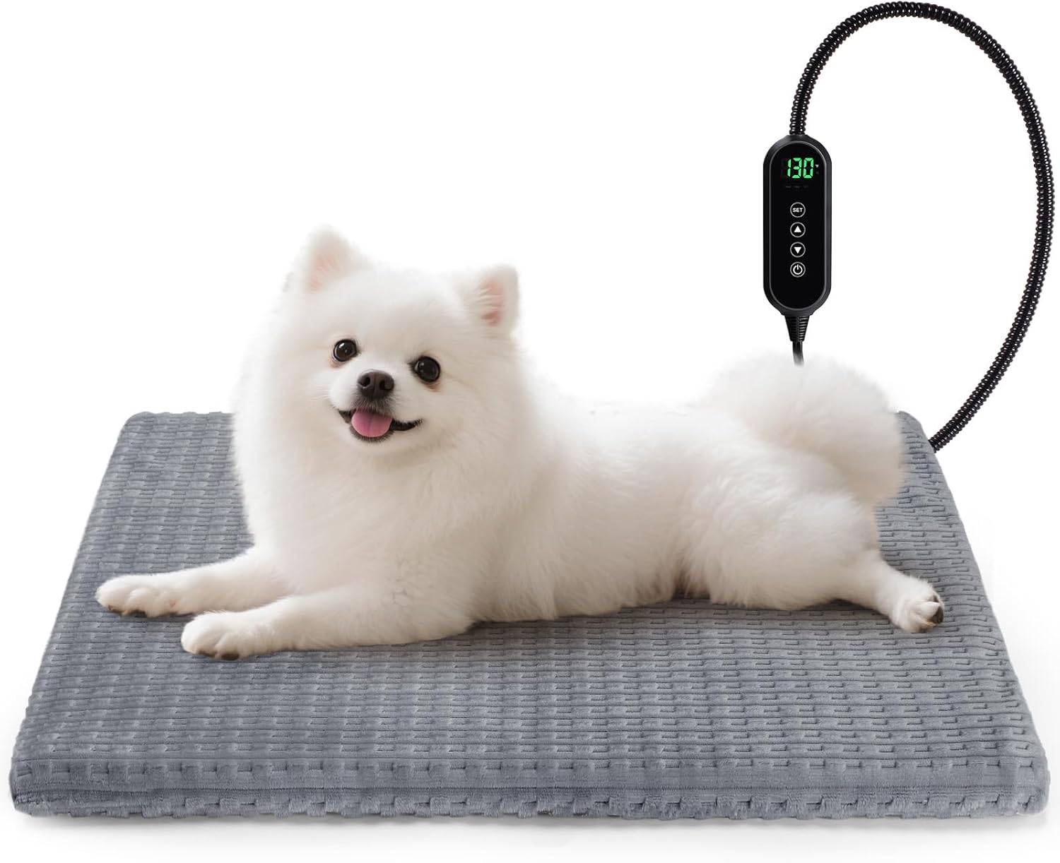Cat Heating Pad, Waterproof Heated Cat Dog Bed with Adjustable Temperature & Timer, Electric Pet Mat for Indoor Cats Dogs, Chew Resistant Steel Cord(Small: