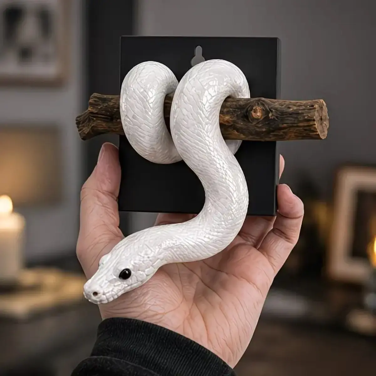 3D Coiled Ball Python Resin Wall Sculpture, Gothic Snake Wall Hanging Decor With Black Backplate for Bar, Garden, Game Room, Patio and Halloween Display