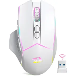 Gaming , Tri-Mode 2.4G//USB-C, 7 Programmable Buttons, Tactile Rapid Fire Key, 24000 DPI RGB   for PC Windows Gaming & Work, M814W