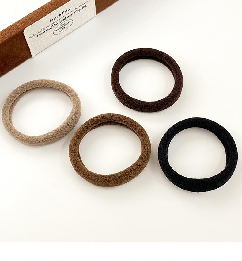 10-Piece Seamless Thickened Elastic Hair Ties, Cotton Crease-Free Bands for All Hair Types, Women's Hair Accessories Ideal Gift