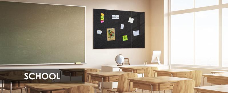 12 Pack Cork Bulletin Board for Wall - 48"x36" Sound Absorbing Felt Tiles with Removable Adhesive Tabs for Home Office Kitchen