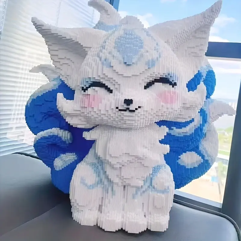 2026 New Nine-Tailed Fox Building Set, Giant Animal Series Toy, Creative Model Puzzle Blocks, Collectible Art Craft, Perfect Gift for Holidays