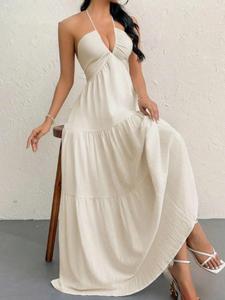 women's plain dress, summer clothes women, casual sleeveless dress for beach holiday vacation, ladies summer clothes, women's clothing, womenswear