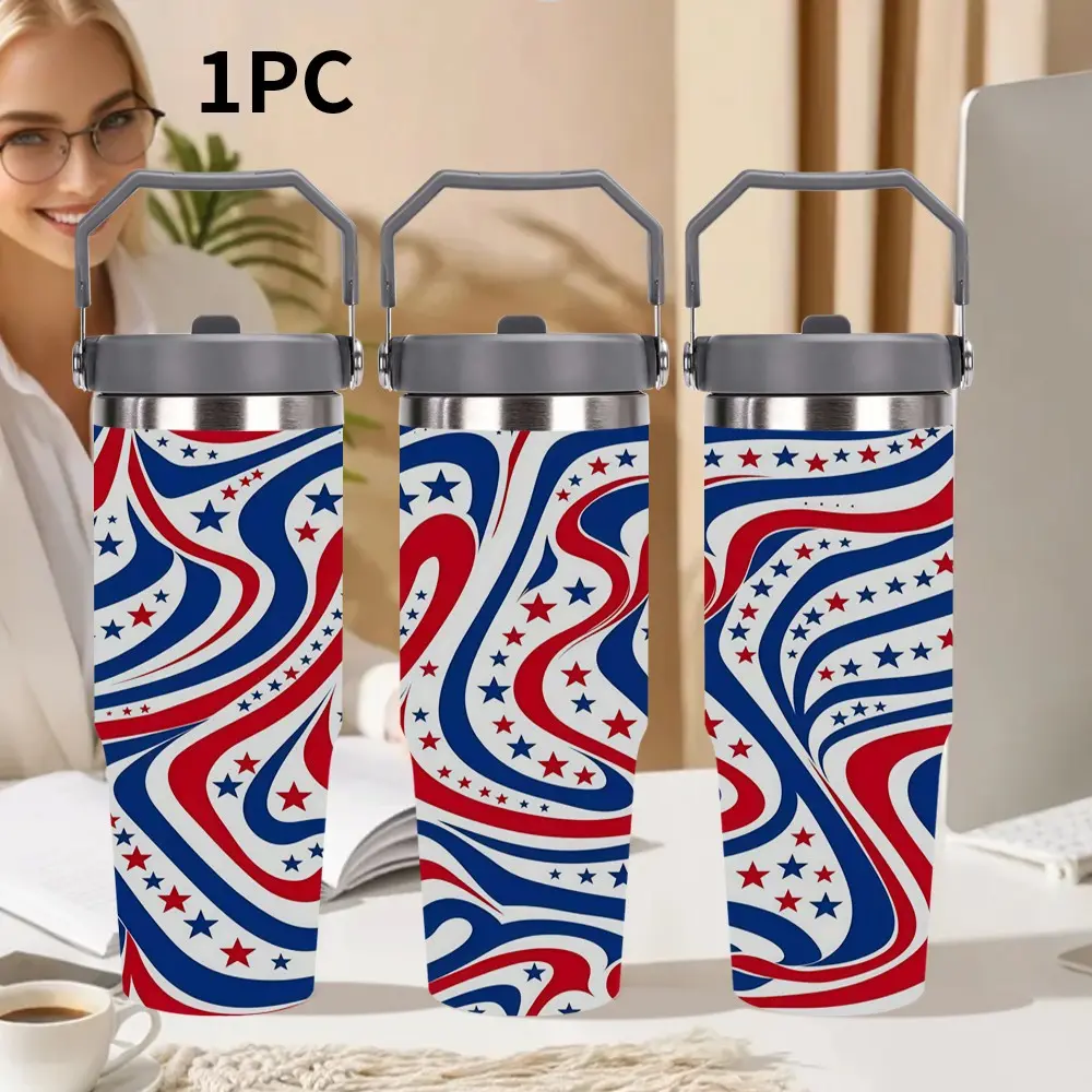 1pc 30oz/20oz Stainless Steel Thermos - Portable, Leak-Proof, and Adorable - Perfect for Travel, Sports, and Fitness, Ideal Gift for Camping and Fans