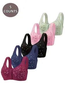 Multi-Piece Floral Bra Set, Ultimate Comfort and Support, Fashionable Design for Daily Wear, Push-Up Full Coverage, Various Sizes Available