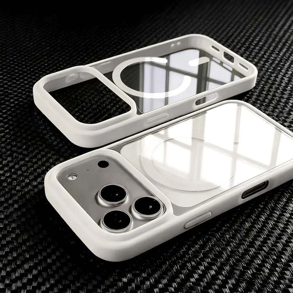 Luxury Phone Case - Luxury Transparent Magnetic Case with Wireless Charging Compatible with iPhone 17 16, 15, 14, 13, 12, 11 Pro Max PLUS, Samsung Galaxy S22 /23/24/25ultra / FE / PLUS Protective case compatible with wireless charging