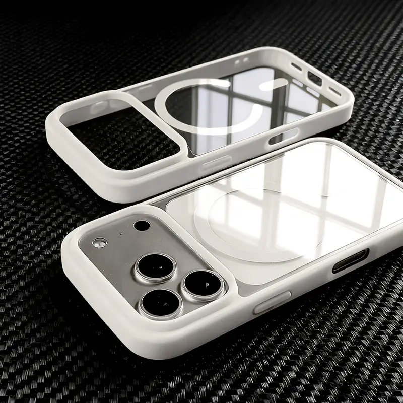 Luxury Transparent Magnetic Smartphone Cover - Multi-Model Cellphone Accessories with Magnetic Fit, Transparent View, Wireless Charging Compatibility for iPhone 17/16/15/14/13/12/11 Pro Max PLUS & Samsung Galaxy S22/23/24/25 Ultra/FE/PLUS Devices