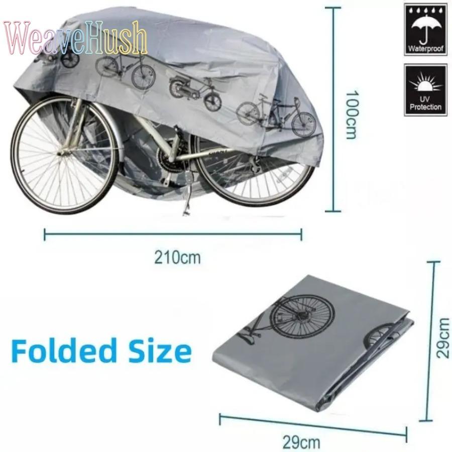 2026 Universal Waterproof Bicycle Rain Cover for Outdoor Storage, Heavy Duty MTB Mountain Bike Protective Cover with Sunproof UV Protection & Dust Resistant Design, Windproof Anti-Scratch Bike Shield for Patio, Garage, Camping & Travel Use