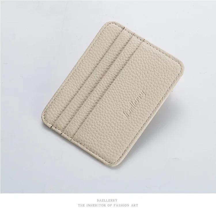 Double-sided PU Leather ID Card Holder Multi-color Bank Credit Card Case Multi-slot Ultra-thin Wallet Business Card Holder Men