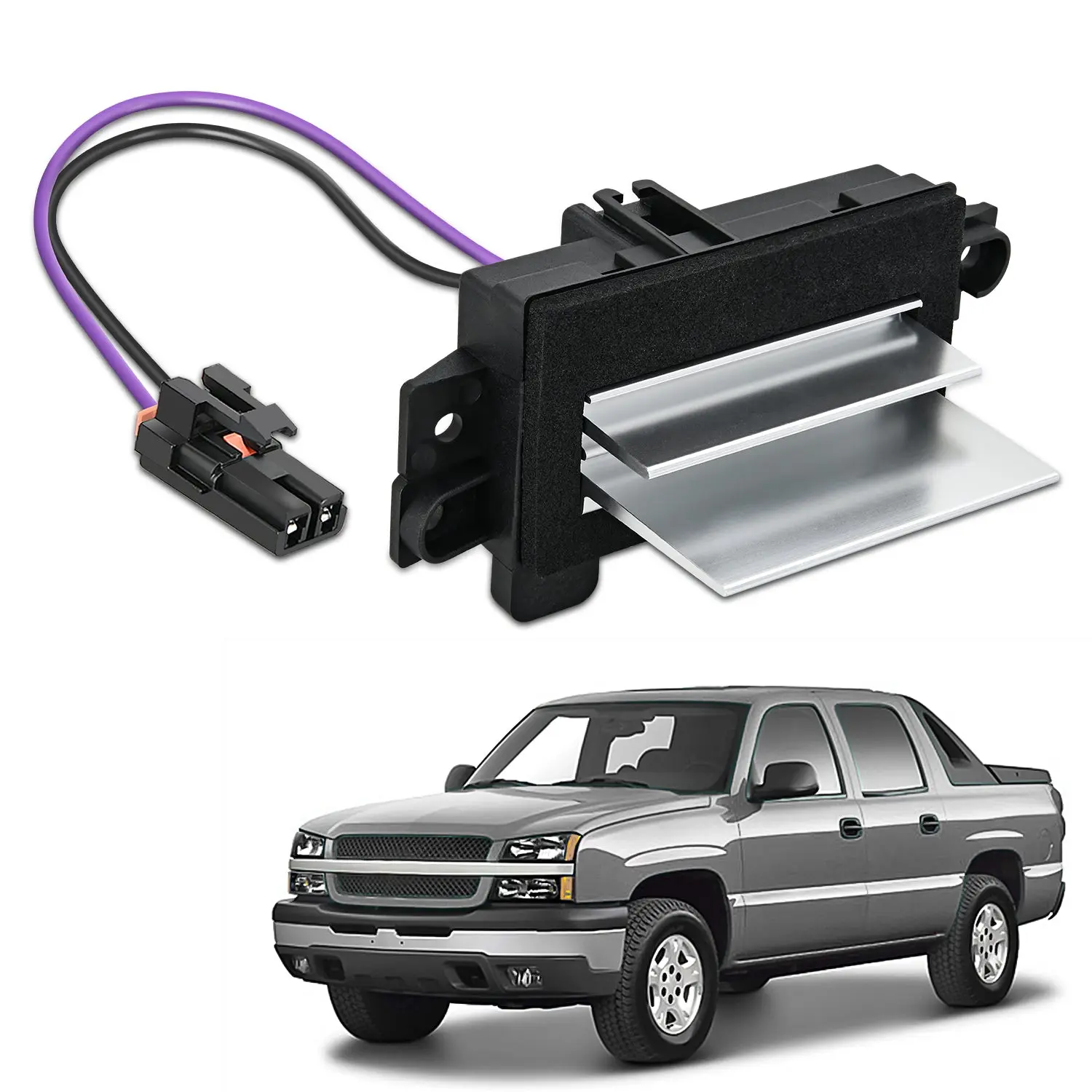 Nilight AC Blower Motor Resistor Blower Control Module Fit for Chevy Silverado 1500, GMC Envoy, Cadillac Escalade 2003 2004 2005 2006 2007 Replace 15-80567 89018778 52495874 4P1516, Gmc Sierra 1500, Copper Wire, Aluminum, 2003-2006 Gmc Sierra 1500 2500 35