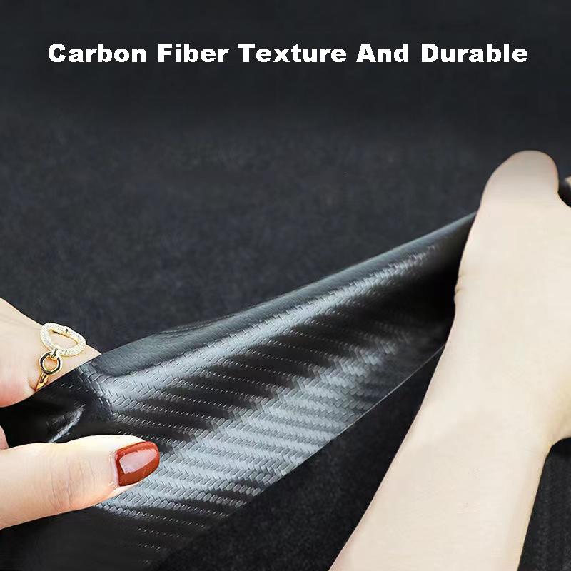 Carbon Fiber Car Door Sill Threshold Protector Auto Stickers Decals For Dodge AVENGER Logo SRT SXT RAM DART Accessories