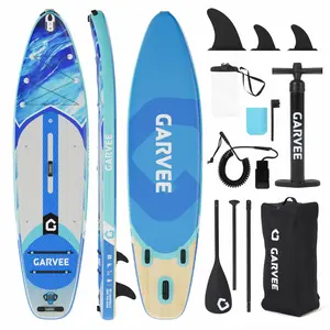Extra Wide Inflatable Stand-Up Paddleboarding Paddle Board - 10'6" x 32" x 6" - Non-Slip Stable Deck - 450 lbs Capacity - Deluxe Paddleboarding Accessories, Backpack, Paddle, Air Pump, Camera Mount - Ideal for Yoga, Fishing, Surfing, Beginners