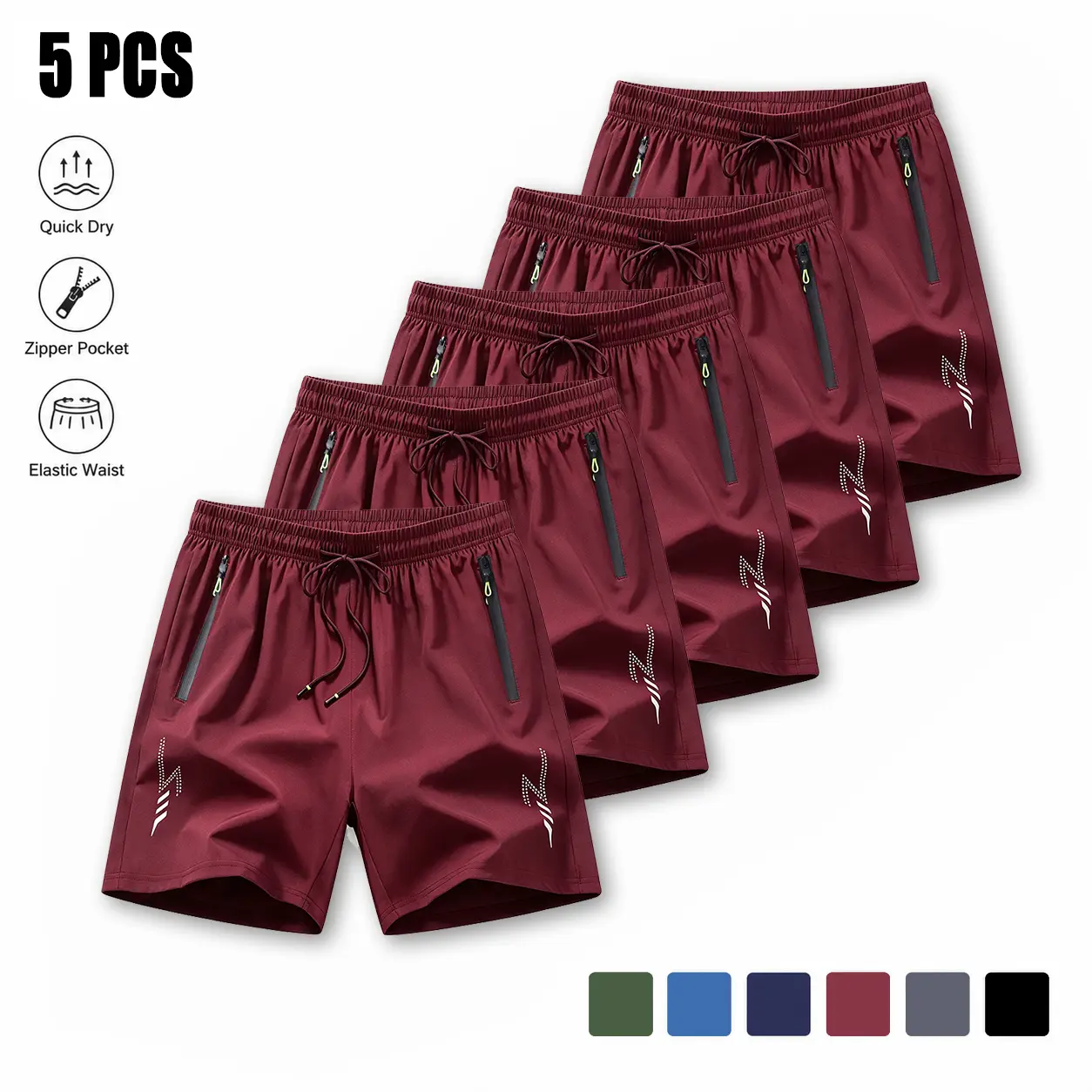 Wine Red 5-Piece Set