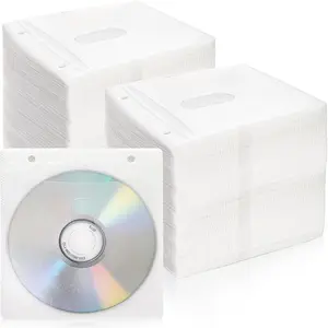 100pcs Standard Two-Sided Clear CD/DVD Storage Cases, Drop-Proof Closure CD Sleeve, Secure Locking Design, Ideal for Media Protection