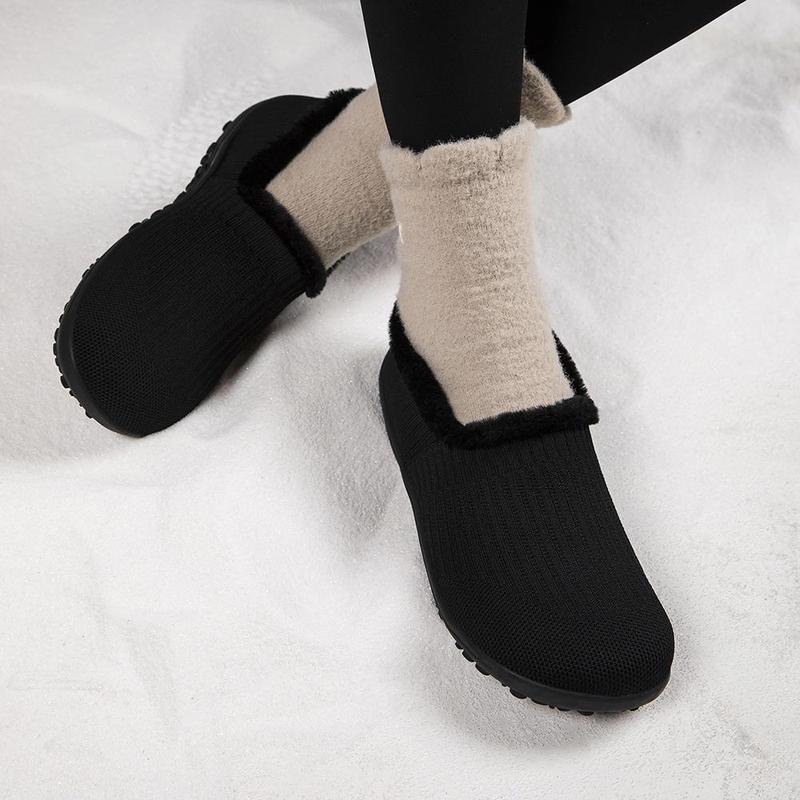 Women's Winter Cotton Slip-On Flats Ultra-Lightweight Breathable Zero Drop Anti-Slip Sole Casual Fashion Comfortable All-Season Sneakers Women's Winter Cotton Slip-On Flats Ultra-Lightweight Breathable Zero Drop Anti-Slip Sole Casual Fashion Comfortable All-Season Sneakers