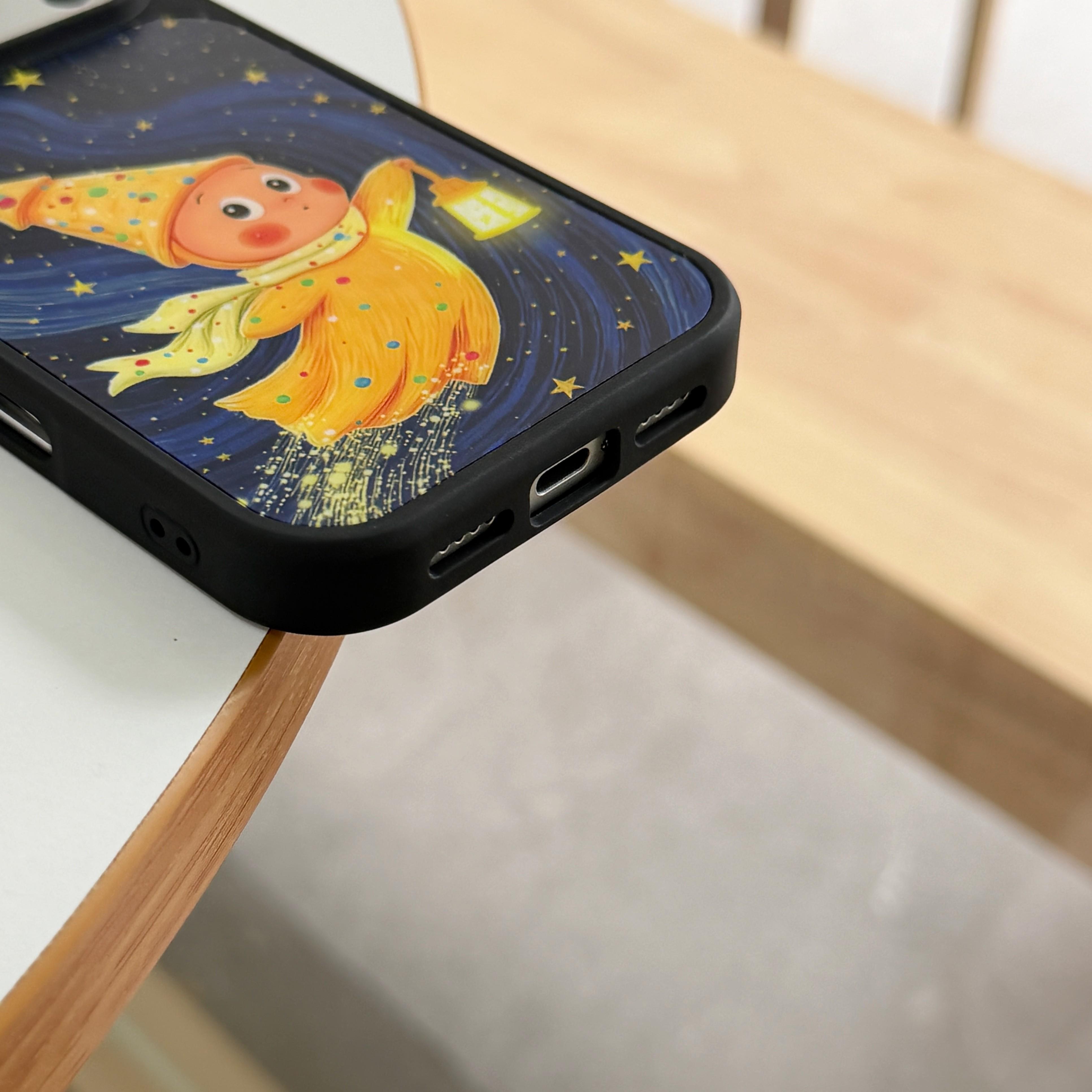 Luxury Gilded Star Character Rotatable Phone Case for iPhone 17 Pro Max 16 Pro Max 15 Pro, Stylish Full Body Protective Shell for Girls