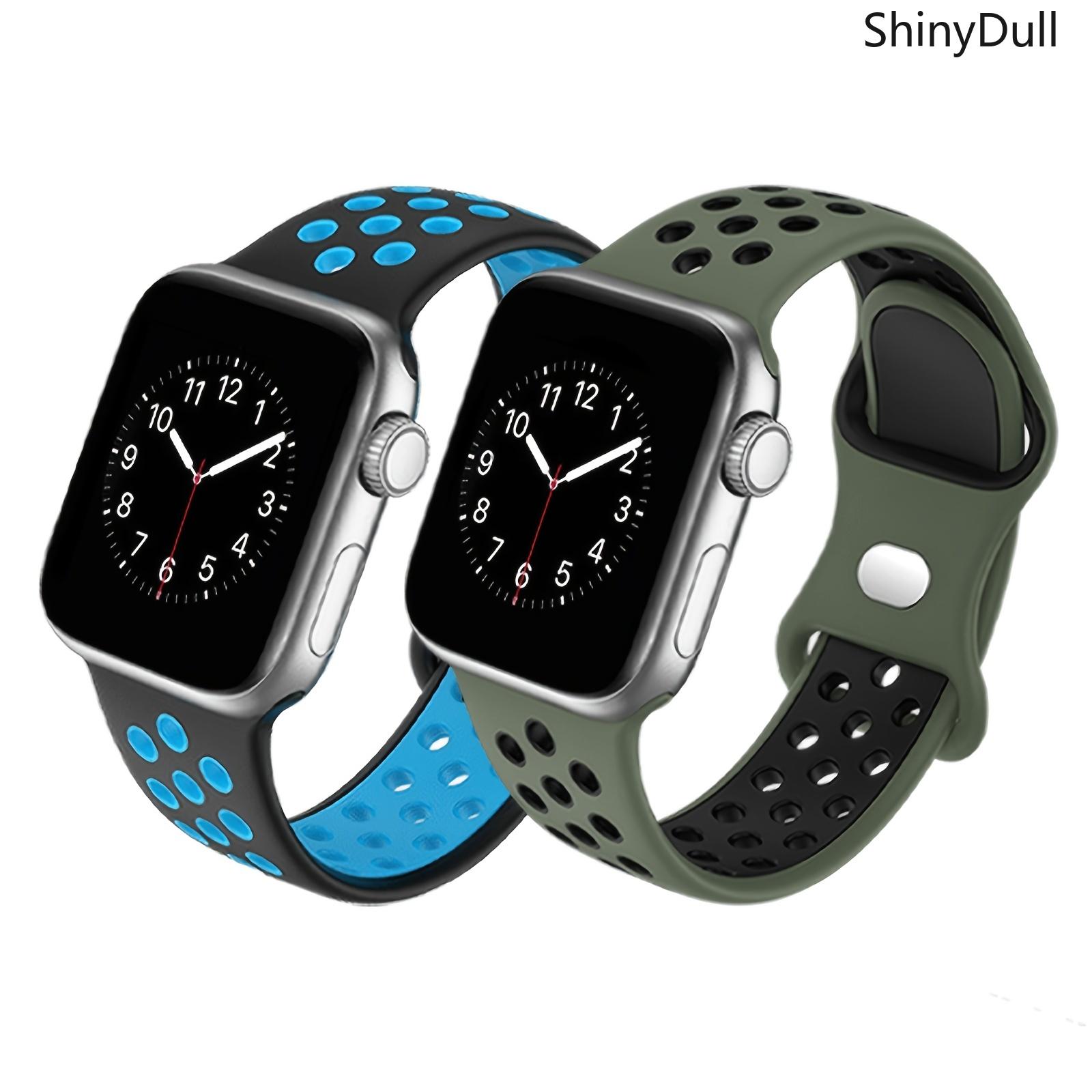 2-Pack Soft Silicone Sports Strap for Apple Watch – Durable, Breathable, Fits 38–49mm, Series 1–11, SE, Ultra / Ultra 2, Unisex