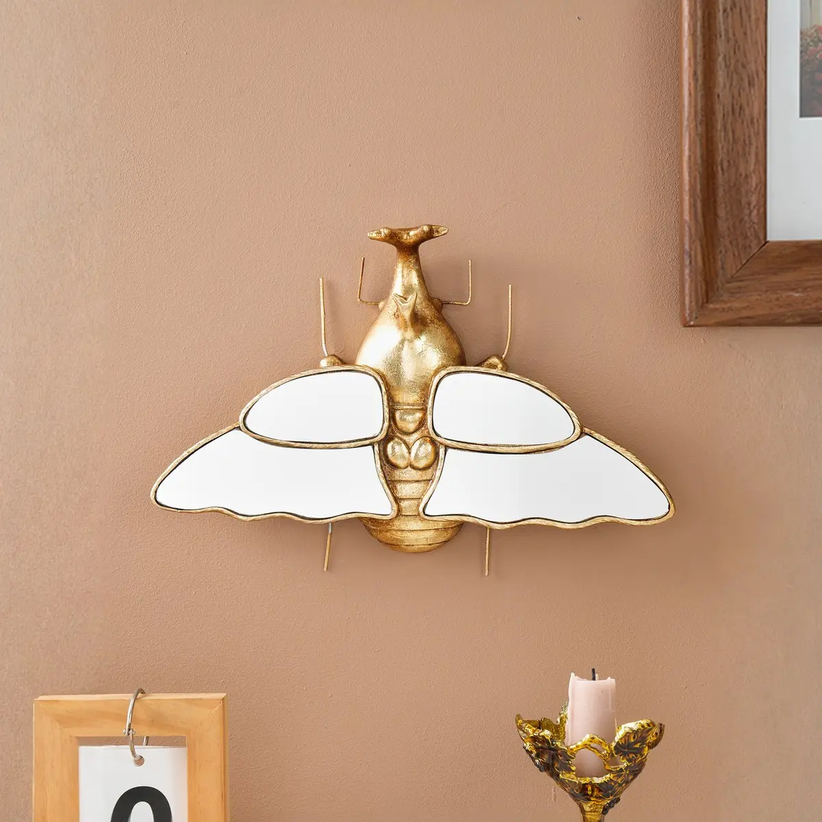 European Style Beetle Wall Decor, Resin Mirror Design, Home Decorative Mirror, Insect Lover's Collectible, Home Decoration, Wedding, Festival, Bug Museum, Decorative Mirror Art