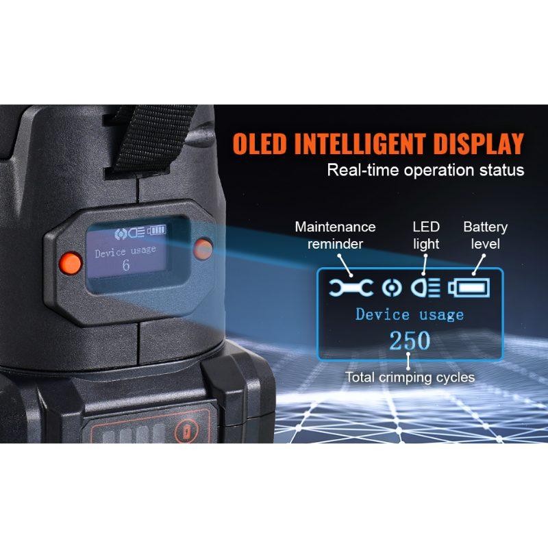 VEVOR ProPress Tool, 18V Electric Pipe Crimping Tool for 1/2, 3/4, 1, 1 1/4, 1 1/2, 2 Copper Pipes, Press Tool Kit with Brushless Motor, 6 Pro Press Jaws, 2pcs 4AH Battery