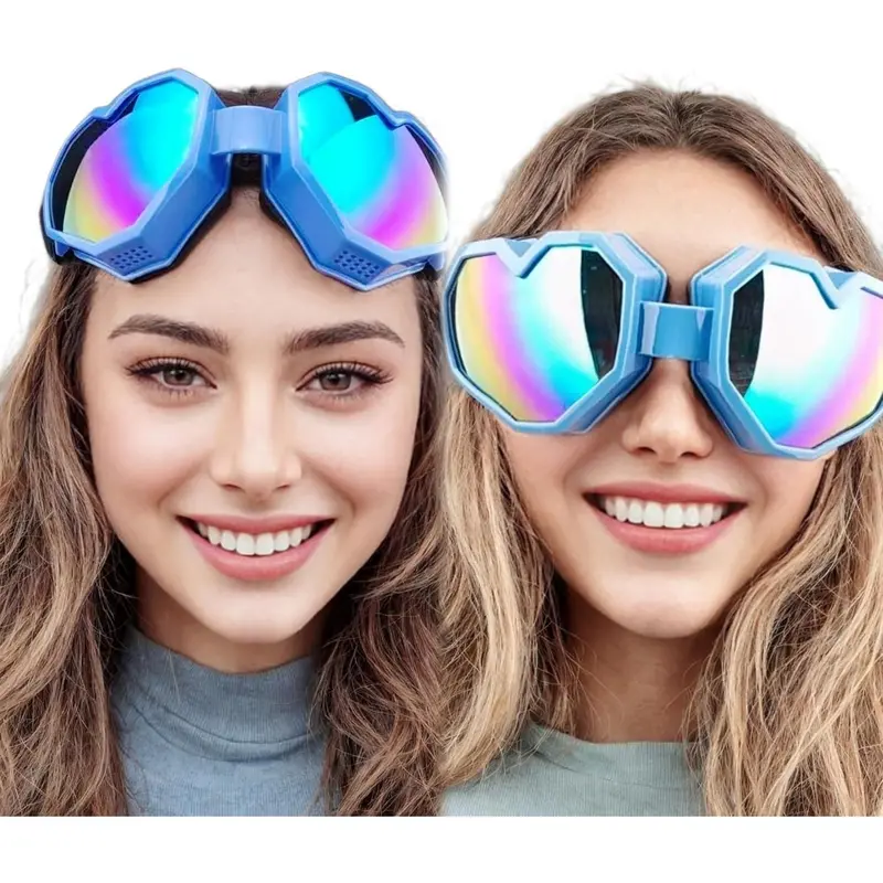 Heart Shaped Sunglasses Fashion Ski Goggles Colorful Oversiz  display picture 3