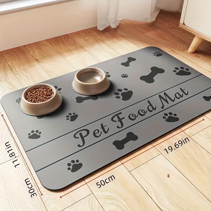 Pet Feeding Mat, 1pc Non-slip Pet Food Mat, Water Absorbent Pet Feeder Mat, Dog & Cat Accessories, Pet Products