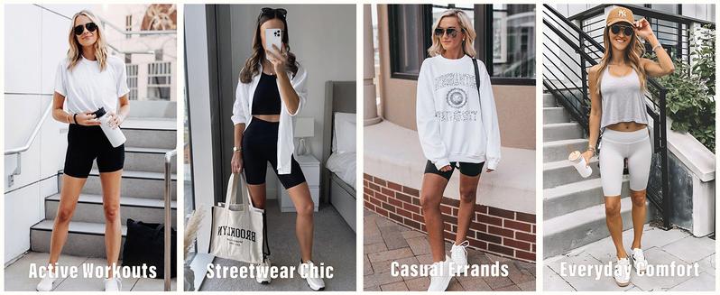 3 Pack Women's Active  - 3"/5"/8"High Waist Tummy Control No See -Through for Cycling Jogging Gym Workouts Vintage Graphic Denim biker singlet quick dry  cutouts  jersey 25 26 Sporty Breathable Skorts footy   jogger shorts