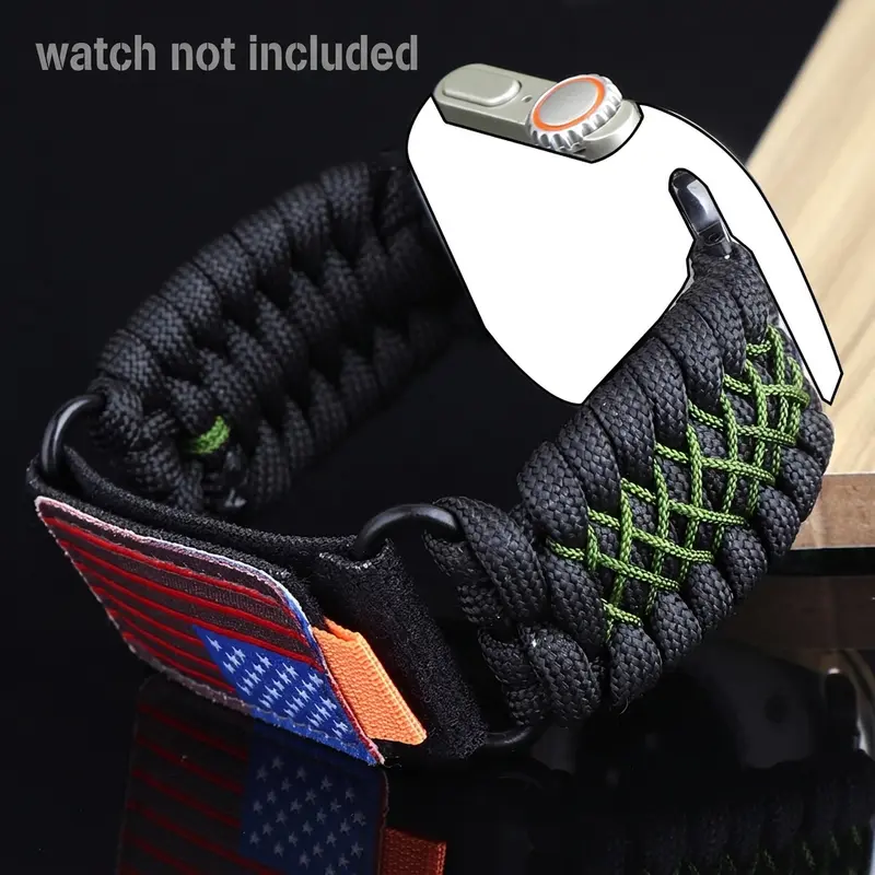 Nylon Strap Apple Watch Band, Smart Watch Straps, Compatible with Models 3-11 Se Ultra 49mm 46mm 45mm 44mm 42mm 41mm 40mm, Outdoor Sports Design, Durable & Stylish Accessory, Smartwatch Accessories (Band Only)