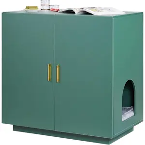 VEVOR Cat Enclosure, 41.3 in Self Cleaning Litter Box Cabinet, with Drawer Detachable Divider, Automatic Litterbox Enclosure with Built - in Power Outlet, Fits Most Smart Litterboxes