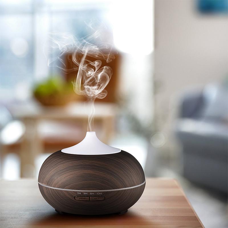 550ml Ultrasonic Essential Oil Diffuser and Air Humidifier, Whisper Quiet Aromatherapy Machine with 4 Customizable Timer Modes, Large Space Aroma plant Diffuser and Air Purifier for Home and Office remote operation Aroma Diffuser CoolRelief