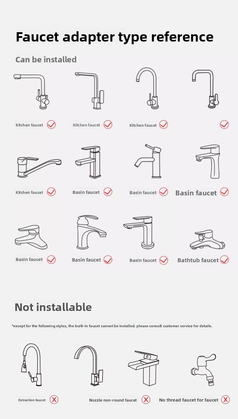 2PCS New Rotatable Faucet Aerator Extension -for Effortless, All-Angle Control, Rotating Swivel Faucet Aerator Extender Kitchen Bathroom Sink Faucets Sprayer Attachment with3Mode Splash