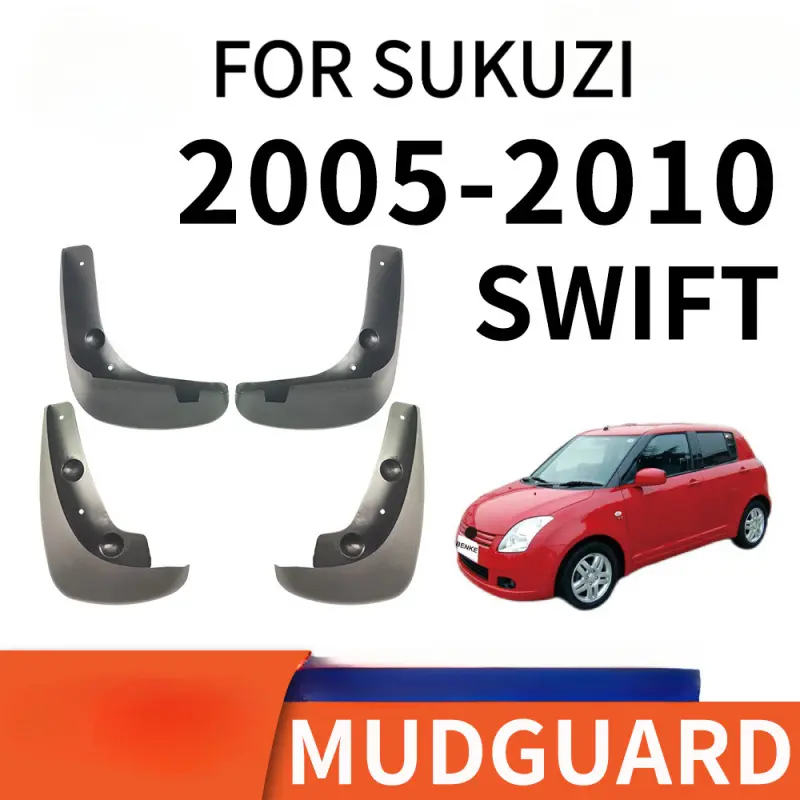 for Suzuki Swift 2005-2010. suitable for all seasons, effectively protect against road debris, easy to install , and is a stylish accessory.4-piece car mudguard set.