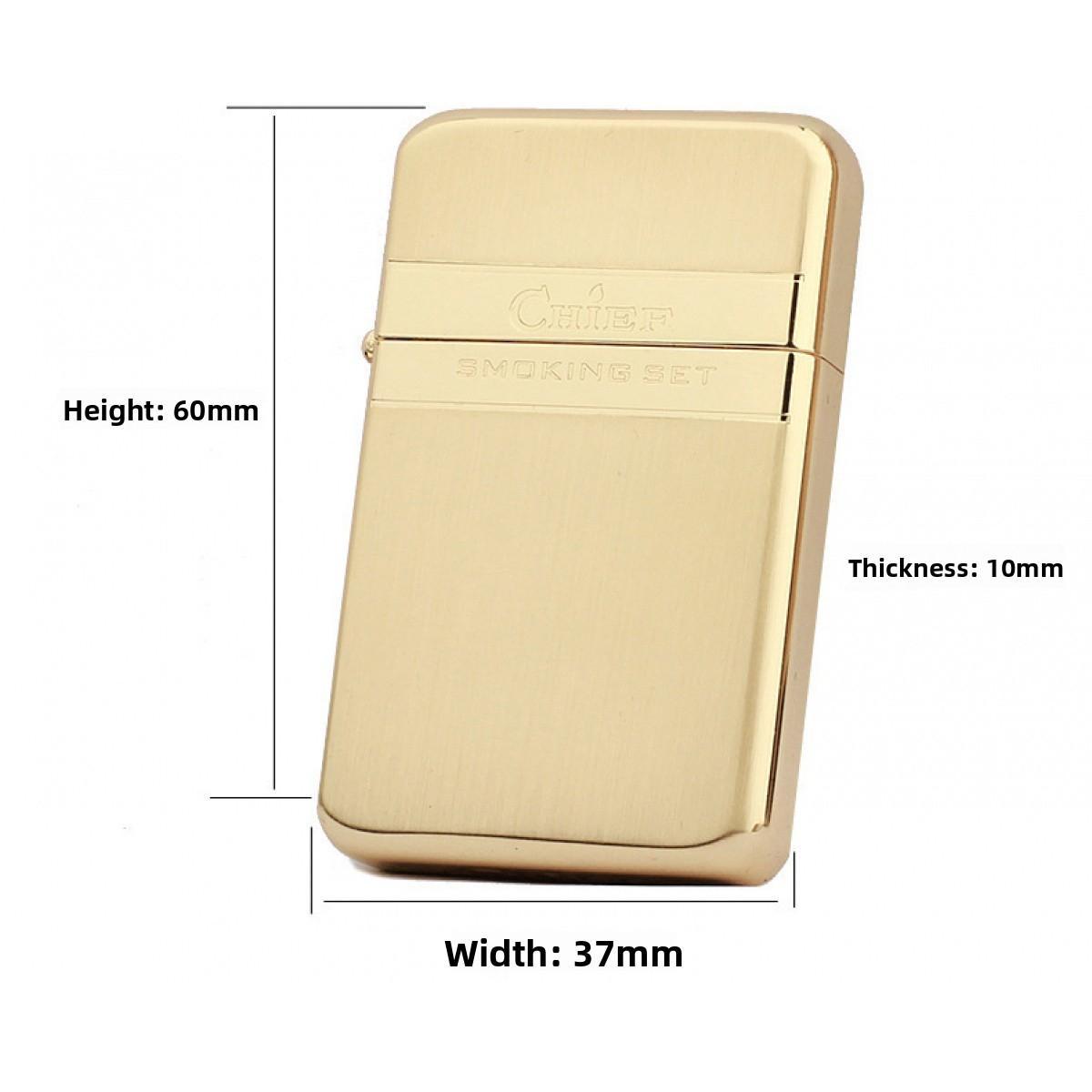 New Cool Gadgets Vintage Fuel Lighter, Ultra Thin Metal Luxury Portable Lighter, Classic Oil Flame Igniter For Outdoor & Daily Use, Stylish Collectible Lighter, Perfect Holiday & Birthday Gift For Boyfriend, Father, Elders & Friends, Premium Metal Constru