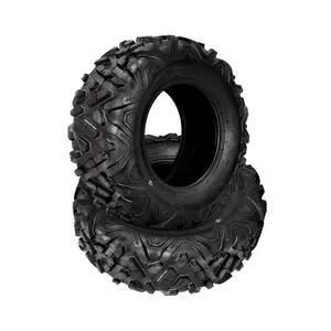 2026 New Upgraded 2pcs AT25X10-12 Set of 2 25X10-12 Rear ATV Tires 25x10x12 6 Ply Tubeless All Terrain Sand Snow Rock Mud Trail Tires, Knobby Tread Design for Superior Grip and Durability Ideal Birthday Gifts for Women Men Friends