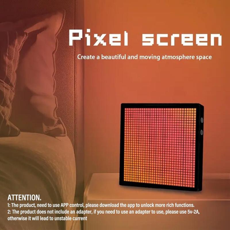 LED Pixel Display, 1 Count Desktop Programmable LED Screen, Customizable DIY Text Pattern LED Pixel Display, LED Pixel Display for Home Game Room Decor, Led Effects, Led Mood Light