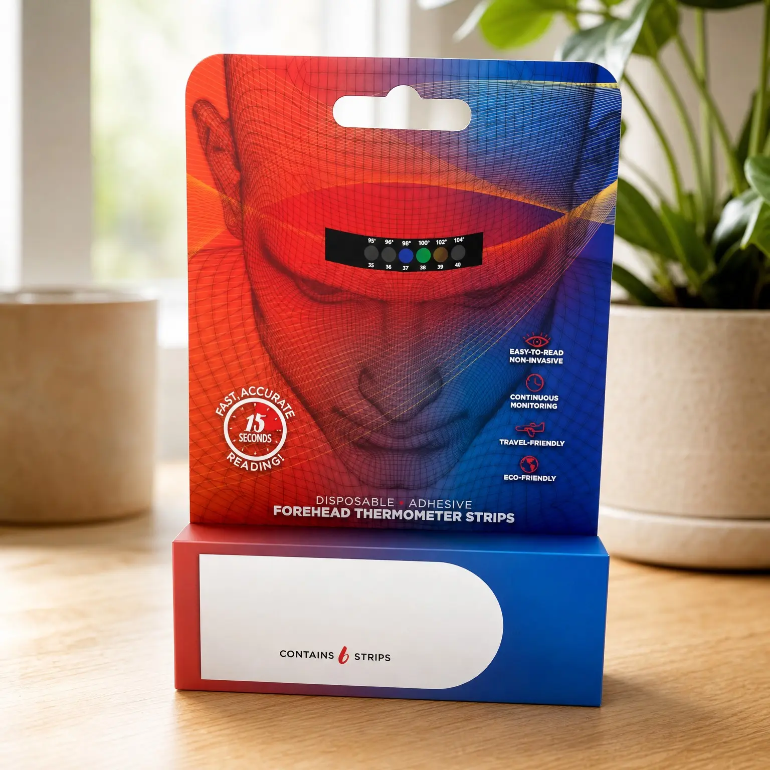 Fast Reading Disposable Forehead Thermometer Strips for Accurate & Hygienic Adult Temperature Measurement (6)(Gift)
