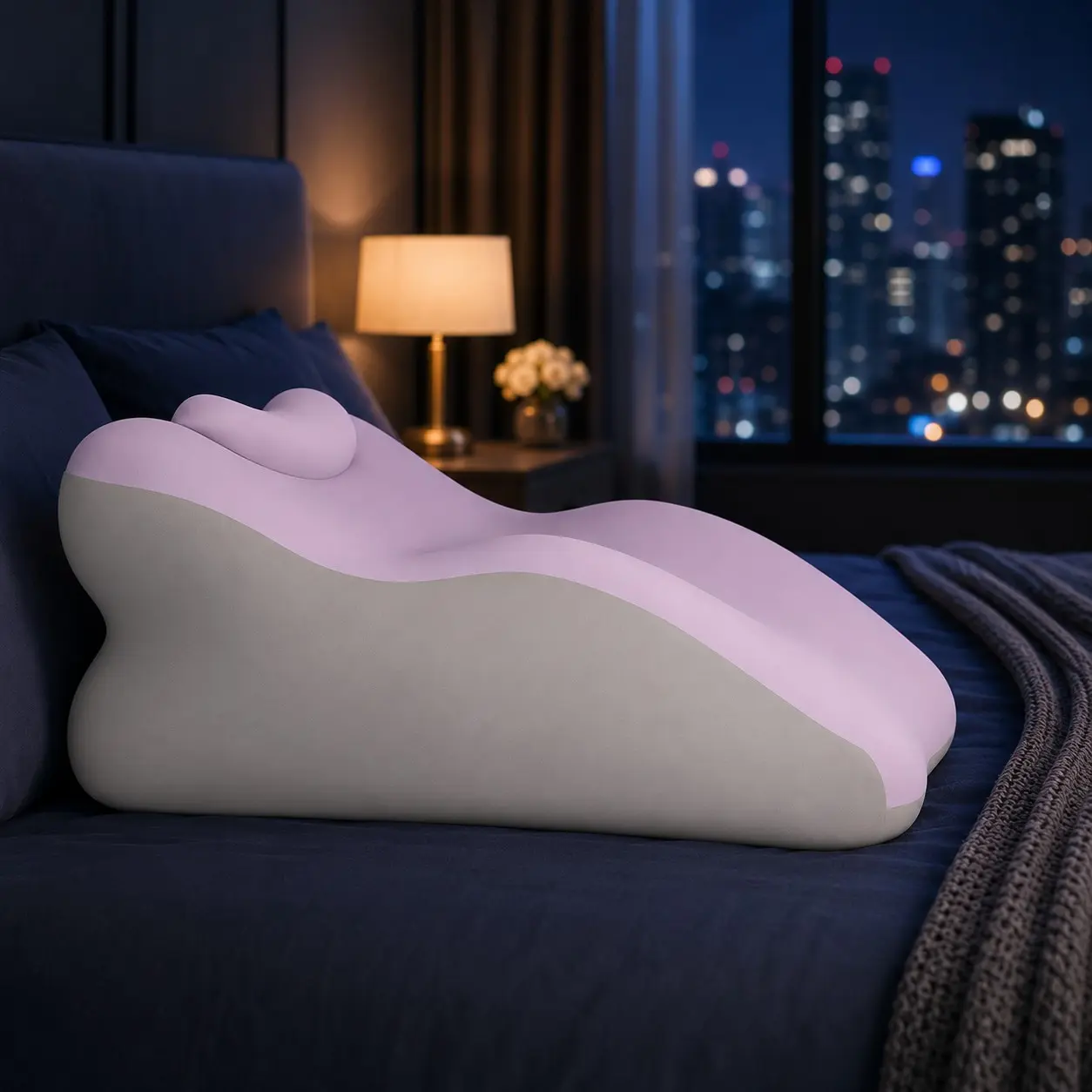 Double Person Home Rest Cushion with Small Pillow, Multi-Angle Support, Washable Cover, Durable Polyurethane, Cdxz-17