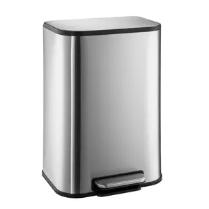 Stainless Steel Step Kitchen Trash Can – Soft-Close Lid – Removable Inner Bucket –  3.2 Gallon/12L Capacity Waste Bin for Home, Office, Bathroom, Living Room