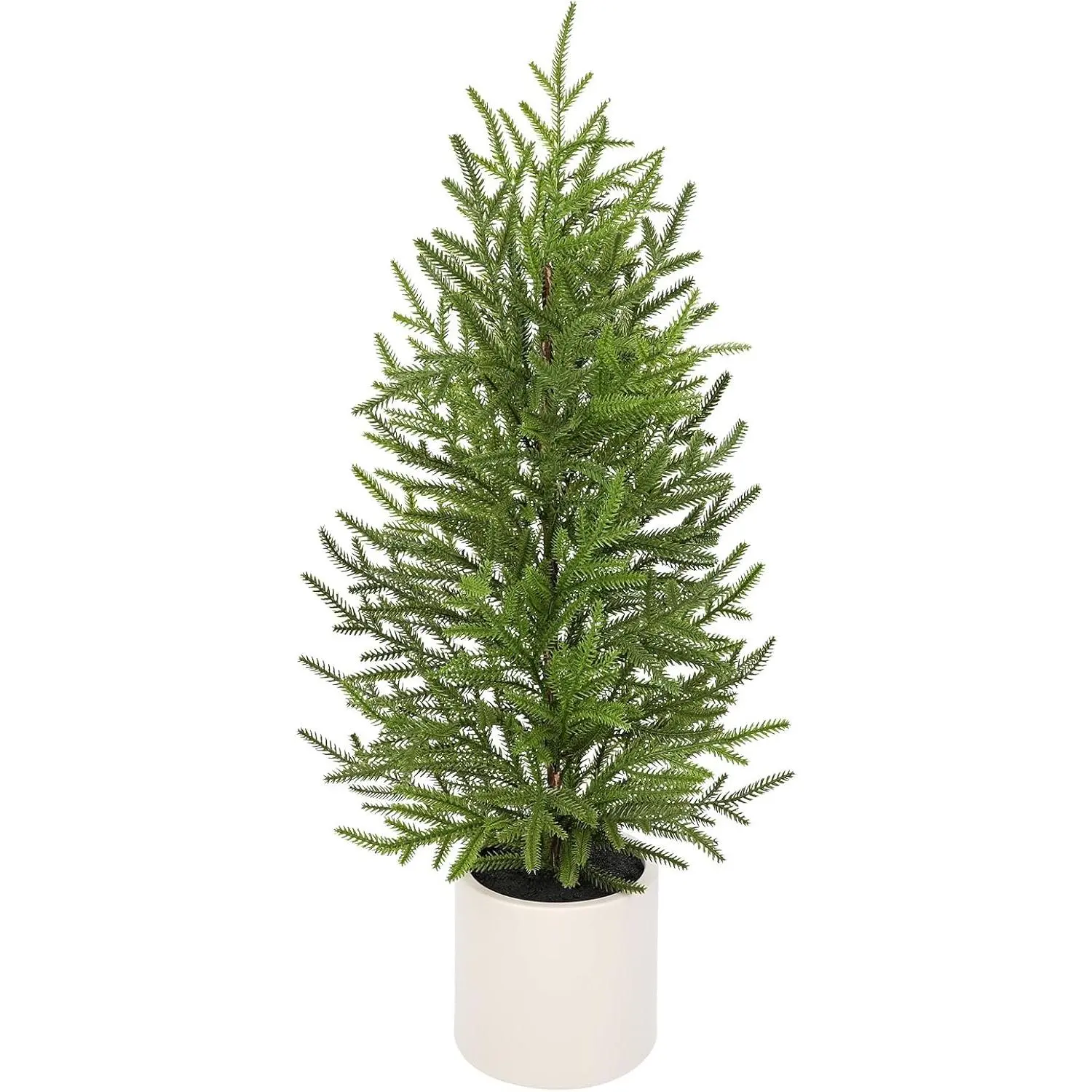 2.6FT Artificial Small Mini Pine Tree for Tabletop, Real  31 inch  Artificial Topiary Tree Potted  for  Tabletop Entryway Living Room Indoor Outdoor Decor
