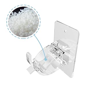 2PCS No Drill Curtain Brackets, Self-Adhesive Rods, Adjustable Curtain Hooks for Rods Under 1.57 Inch (Transparent)