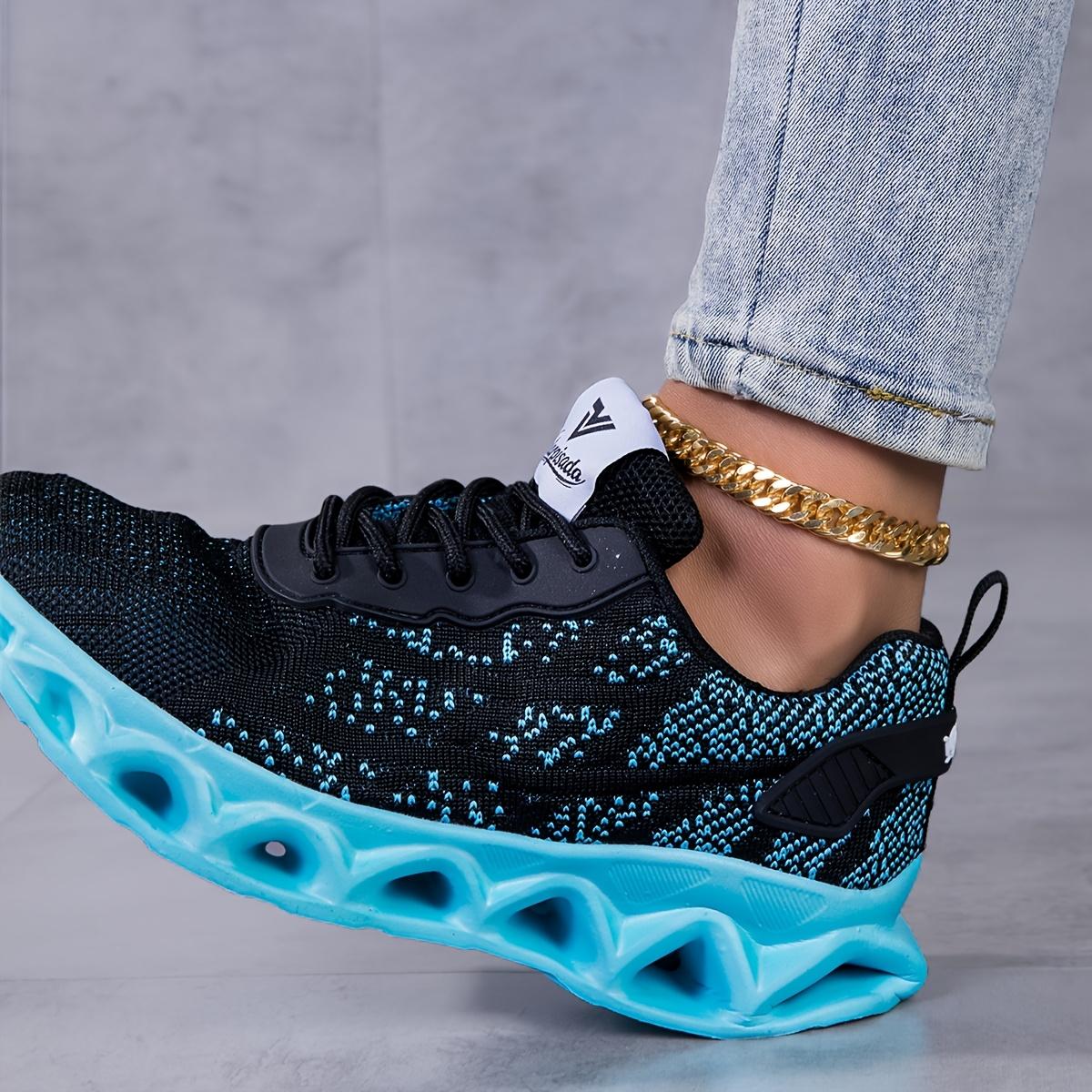 Hollow-out thick sole women's running shoes casual shoes, women's sneakers fashionable walking shoes, comfortable ankle sock shoes slip-on running shoes, non-slip breathabletennis shoes, air cushion shock absorption gym workout sneakers.