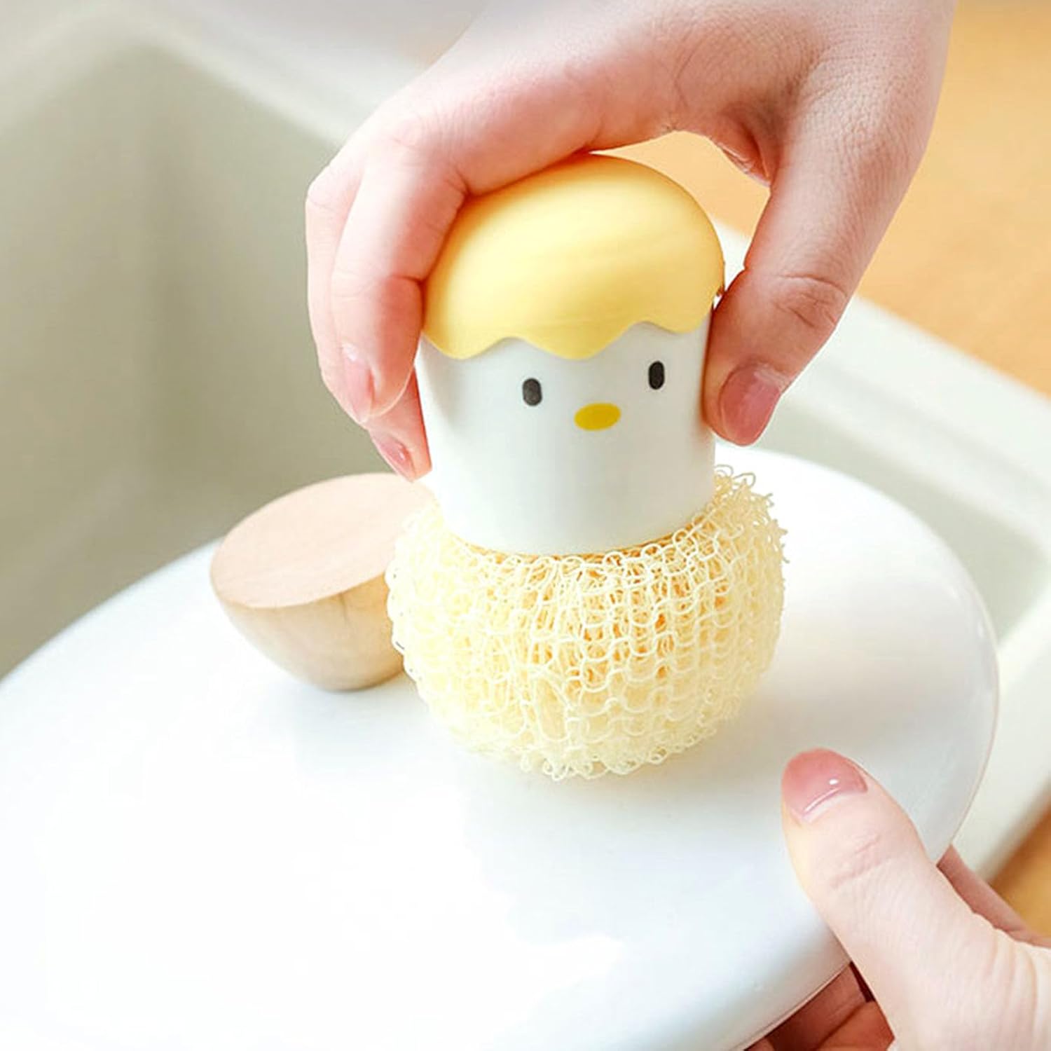 Non-scratch Scrubber / Stove Grease Remover / Dishwashing Brush with Handle / Cute Kitchen Gadget / Kitchen Cleaning Tool.Multi-functional reusable kitchen brushes!Suitable for both bathroom and kitchen use.You'll love this household cleaning marvel!