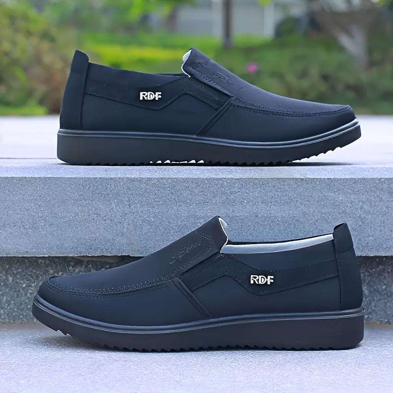 2025 New Men's Slip-On Sneakers/Loafers - Lightweight Non-Slip Rubber Sole, All-Season Comfort, Slip-Resistant Traction for Outdoor Hiking & Urban Commuting - Breathable Fabric Upper, Round Toe Design, NOT LEATHER