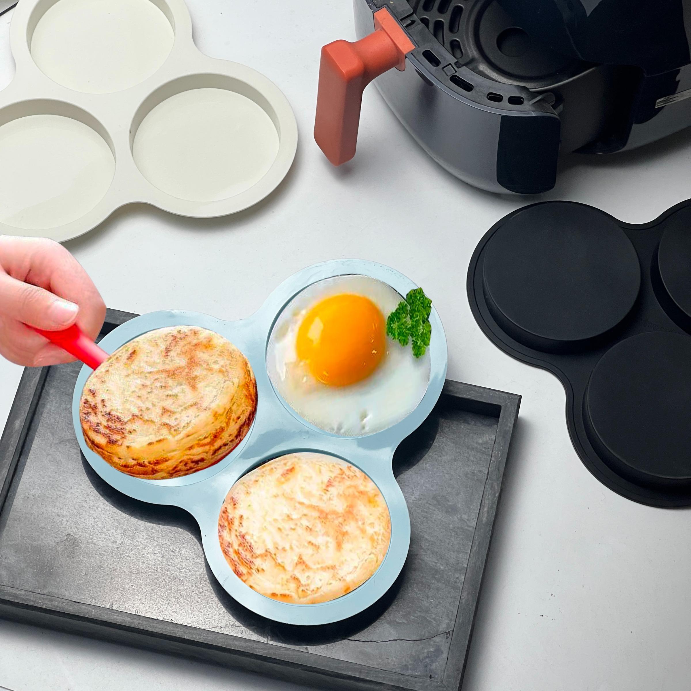 Air Fryer Egg Baking Mold, 1 Count Silicone Egg Baking Pan, Burger Steak Mold, Baking Tool for Home Kitchen and Restaurant