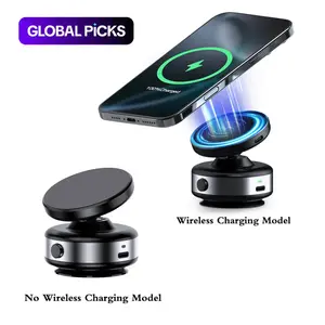 Car Electric Magnetic Phone Holder with Vacuum Suction Cup, 1 Count Universal Multi-angle Dashboard Navigation Holder, Phone Accessories for Car, Car Cellphone Mount, Car Phone Holders