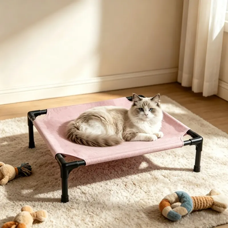 New Pet Cat Bed, Kitten Bed, Elevated Pet Bed, Detachable and Washable, Easy Assembly, Four-Season Use, Two Color Options Available