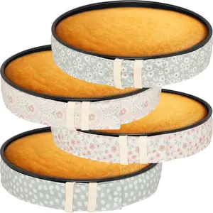 Bake Even Cake Strips, Cake Pan Dampen Strips, Cotton Baking Strips, Super Absorbent Thick Cake Pan Dampen Strips for Baking, Cake Leveler (Baking Strips-M)