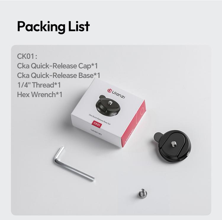 ULANZI CK02 Cka Quick Release Camera Backpack Mount Clip,CK01 Magnetic Mount Stand for DJI Osmo Pocket 3 Accessories, with Standard 1/4" Thread for Action Cameras Pocket 3 Expansion Adapter