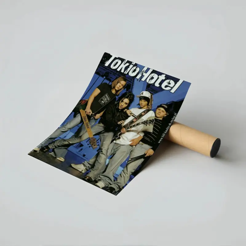 Tokio Hotel Band Poster Canvas Wall Art Retro Group Portrait Photo Print Vintage Y2K 2000s Aesthetic German Alternative Rock Band Wall Decor for Dorm Girls Bedroom Unframed