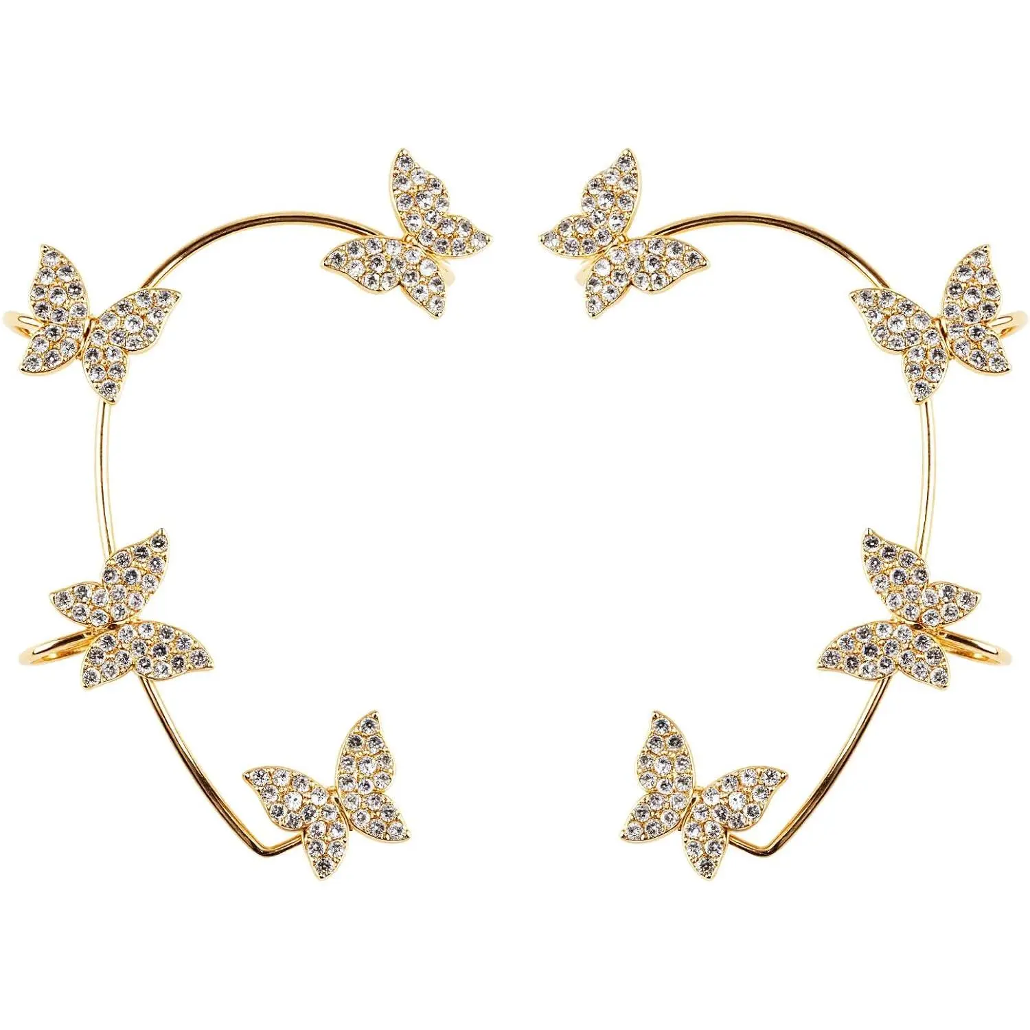 Butterfly Ear Cuff No  Ear Clip Wrap Around  Earrings Crawler Wrap Earrings for Women
